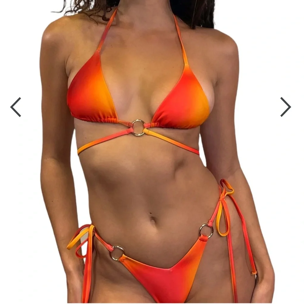 Berry Beachy Sunset Ring Bikini Set - Picture 1 of 9